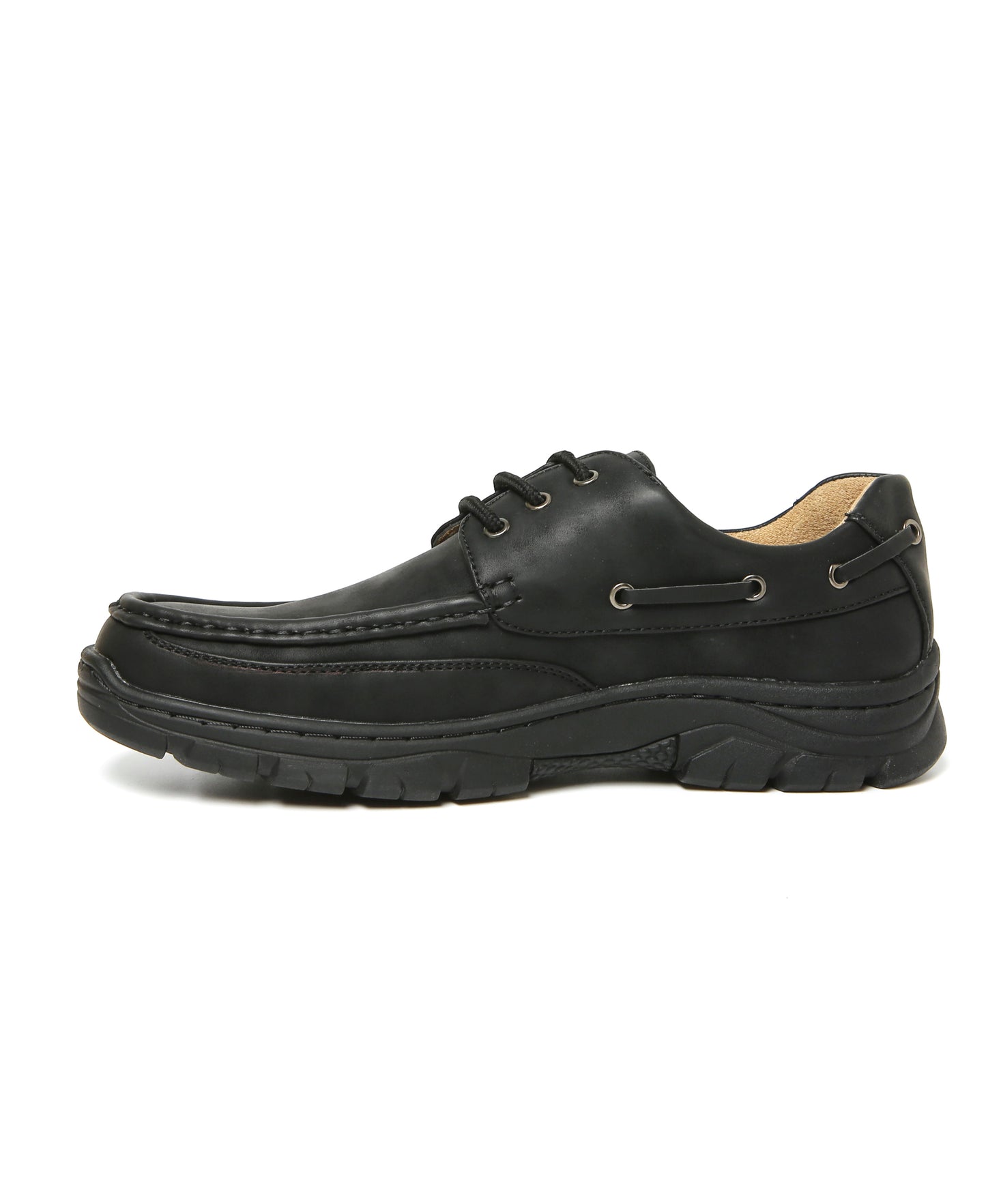 Lace-Up Comfort Shoes - Black