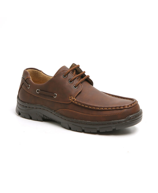 Lace-Up Comfort Shoes - Tan