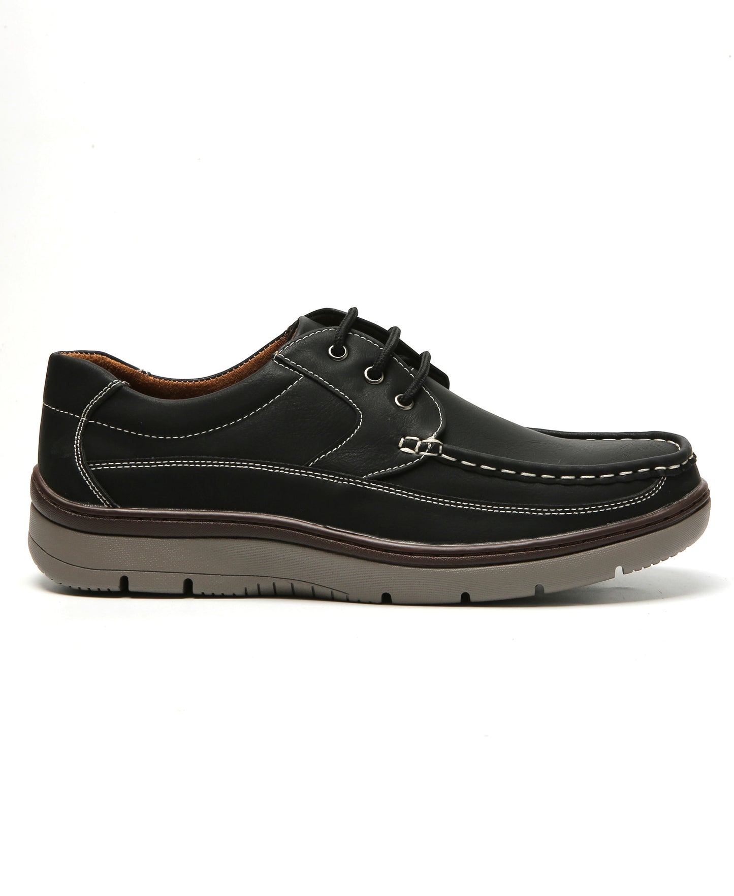 Lace-Up Comfort Shoes - Black
