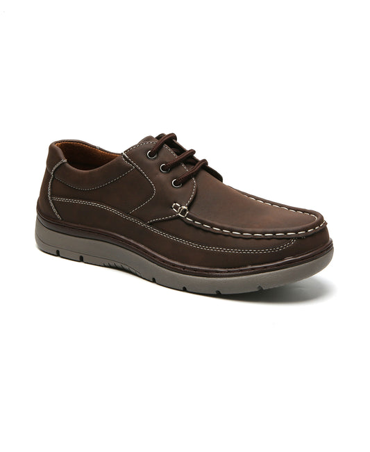 Lace-Up Comfort Shoes - Brown