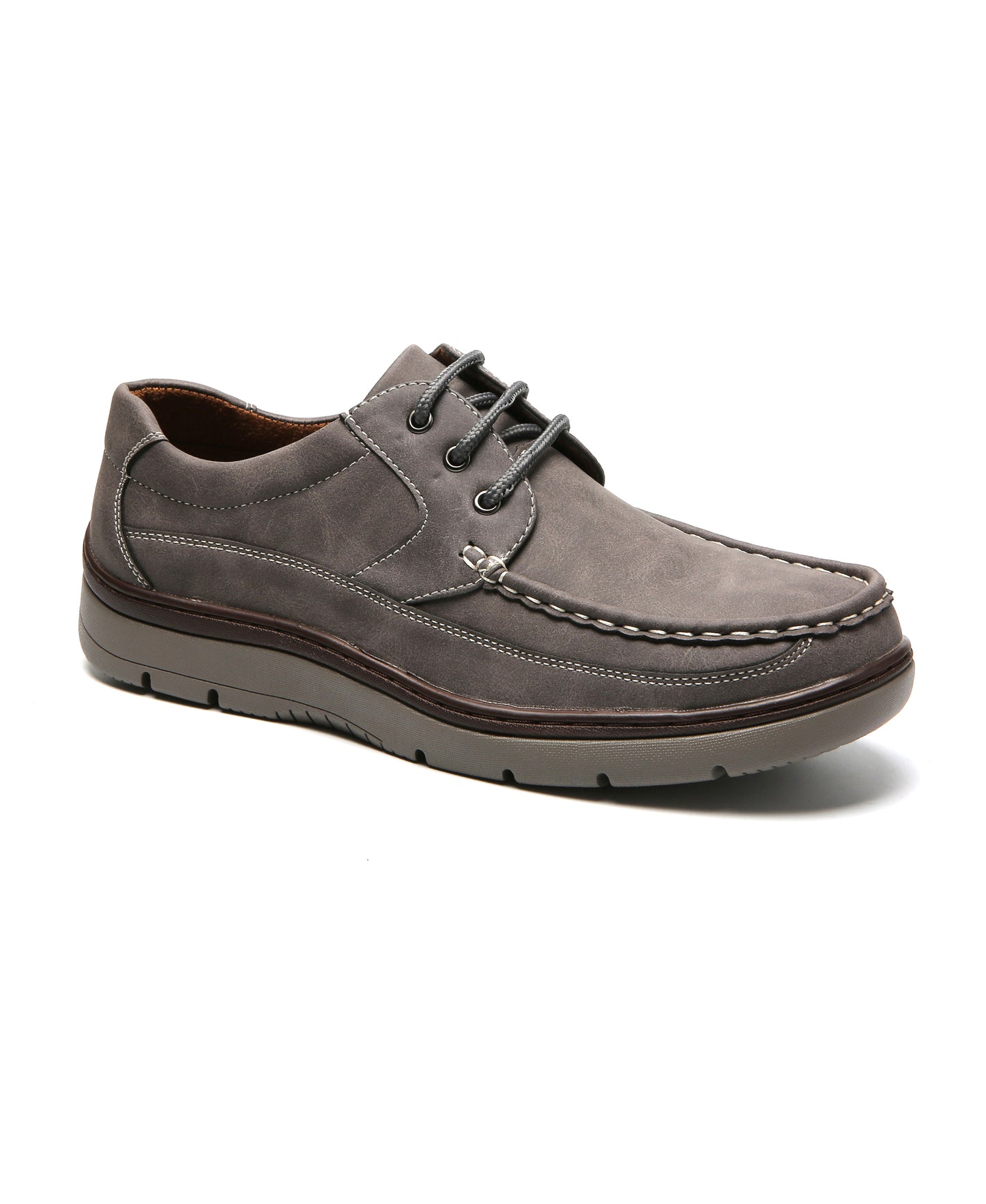 Lace-Up Comfort Shoes - Grey