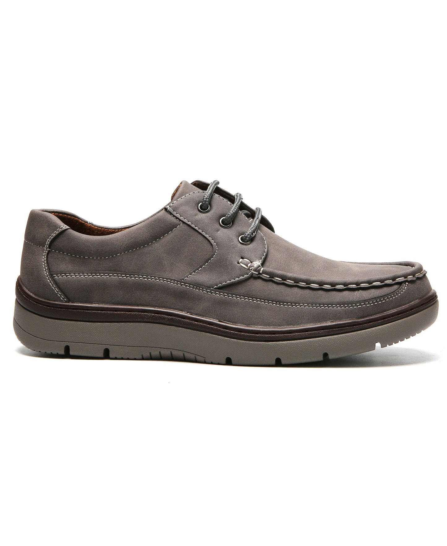Lace-Up Comfort Shoes - Grey