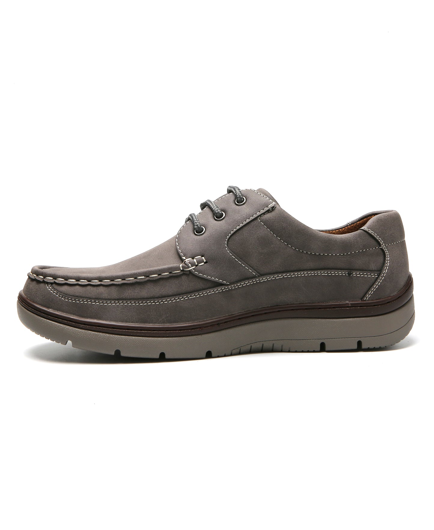 Lace-Up Comfort Shoes - Grey