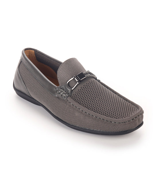 Slip On Moccasins - Grey