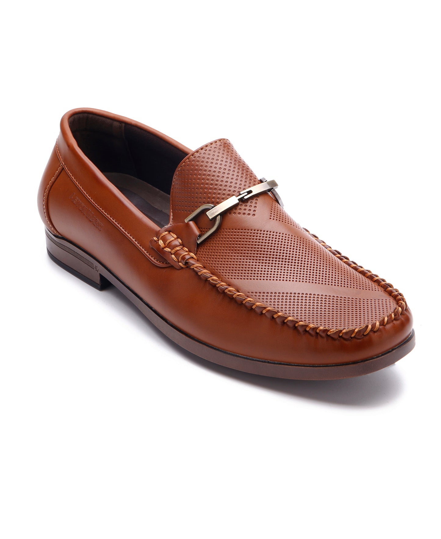Faux Leather Moc Loafers - Tan