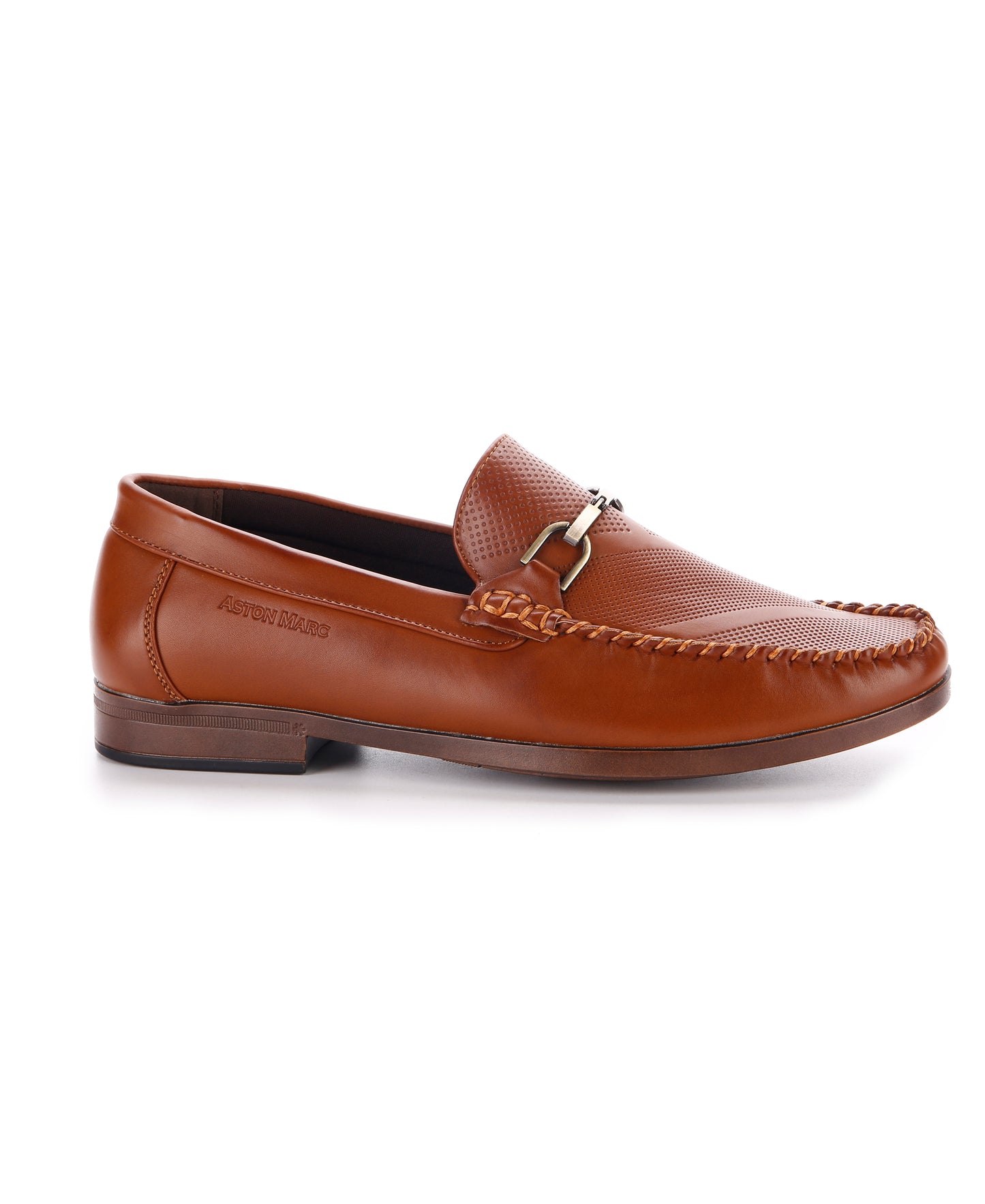 Faux Leather Moc Loafers - Tan