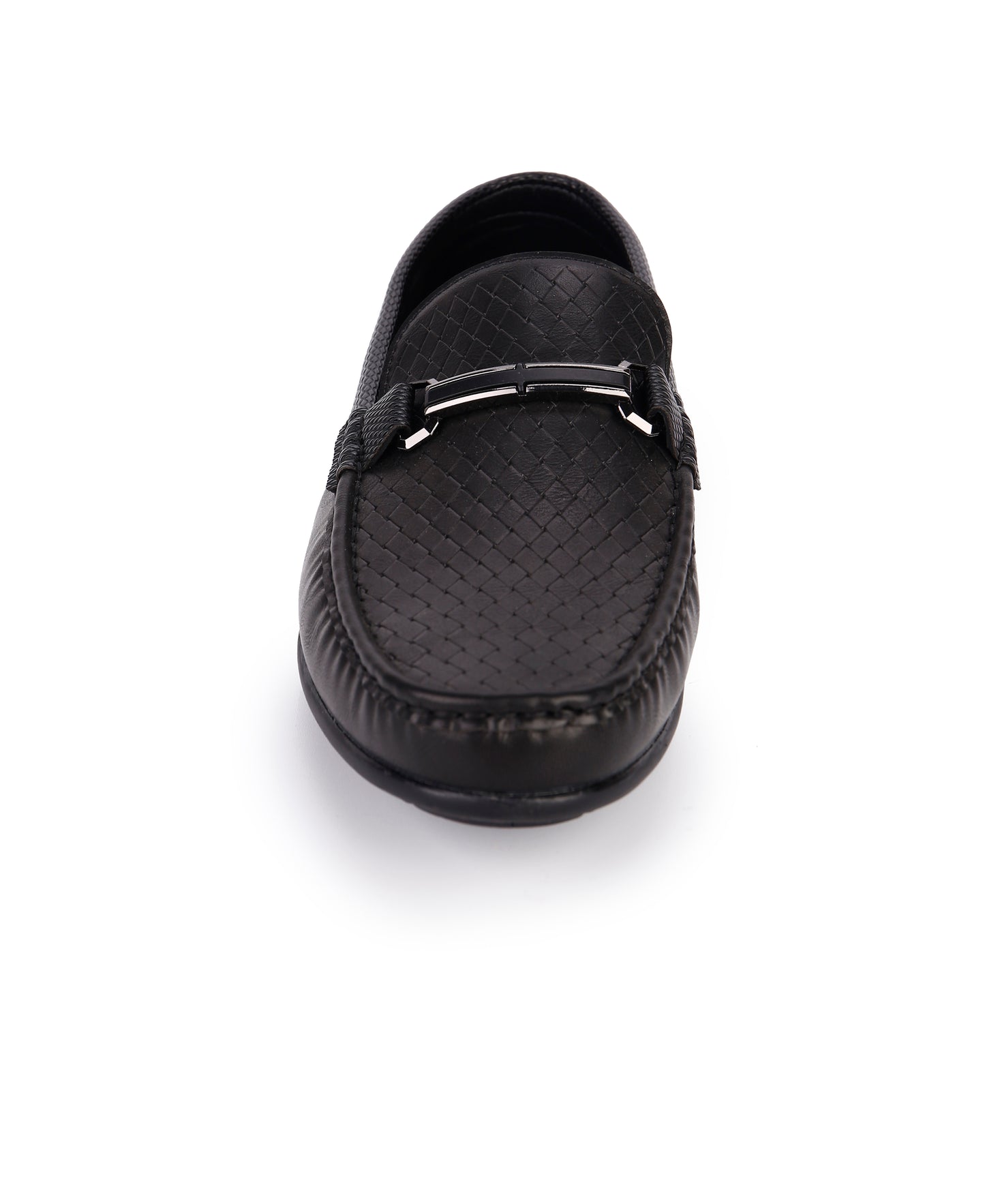 Embossed Step Moccasins - Black