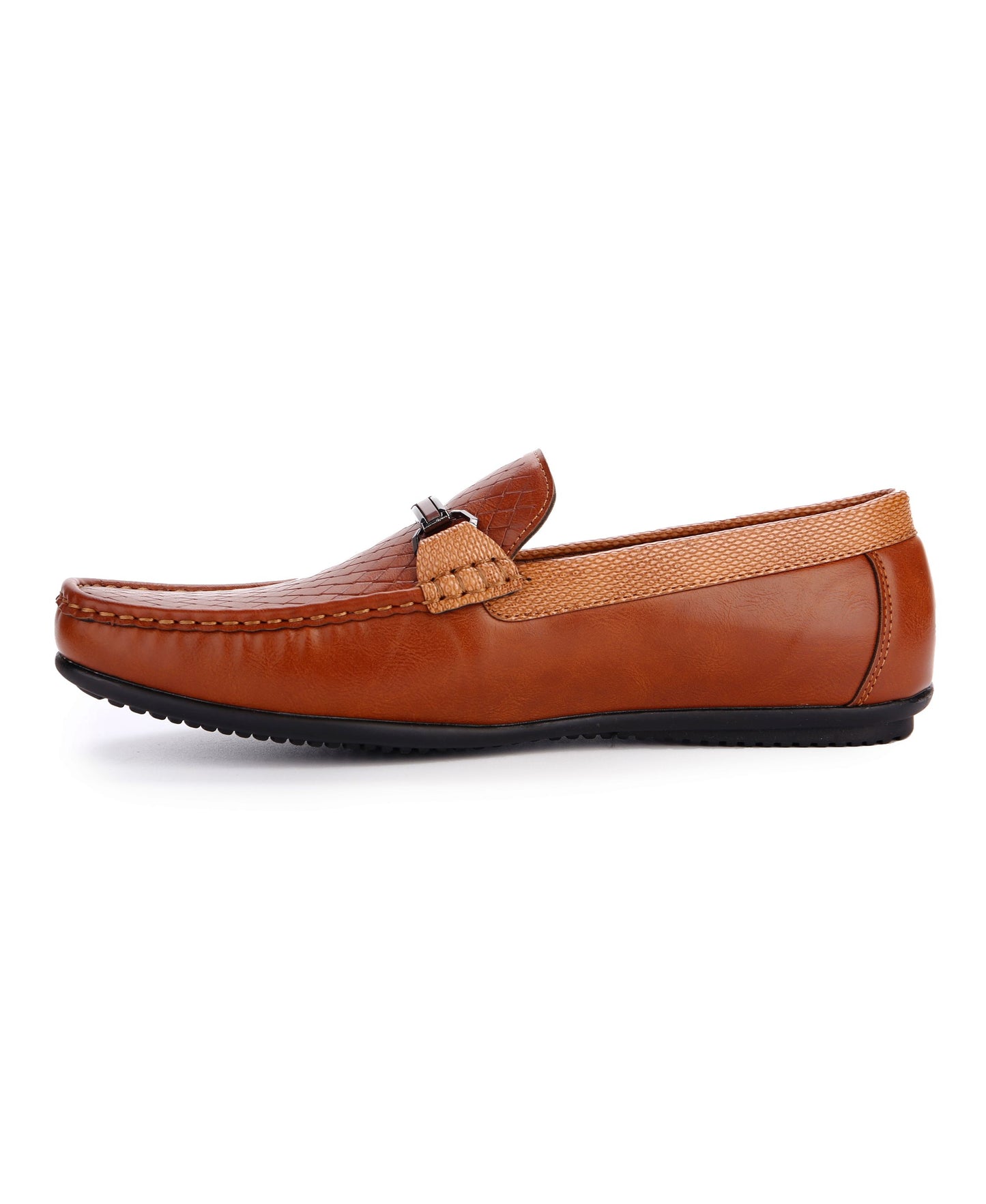 Embossed Step Moccasins - Tan