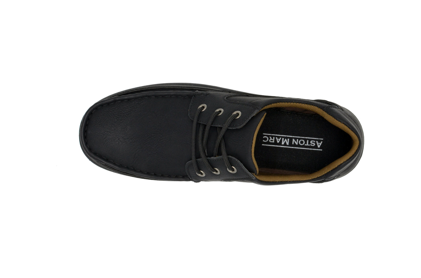 Lace-Up Moc Toe Newport Shoes - Black-Black