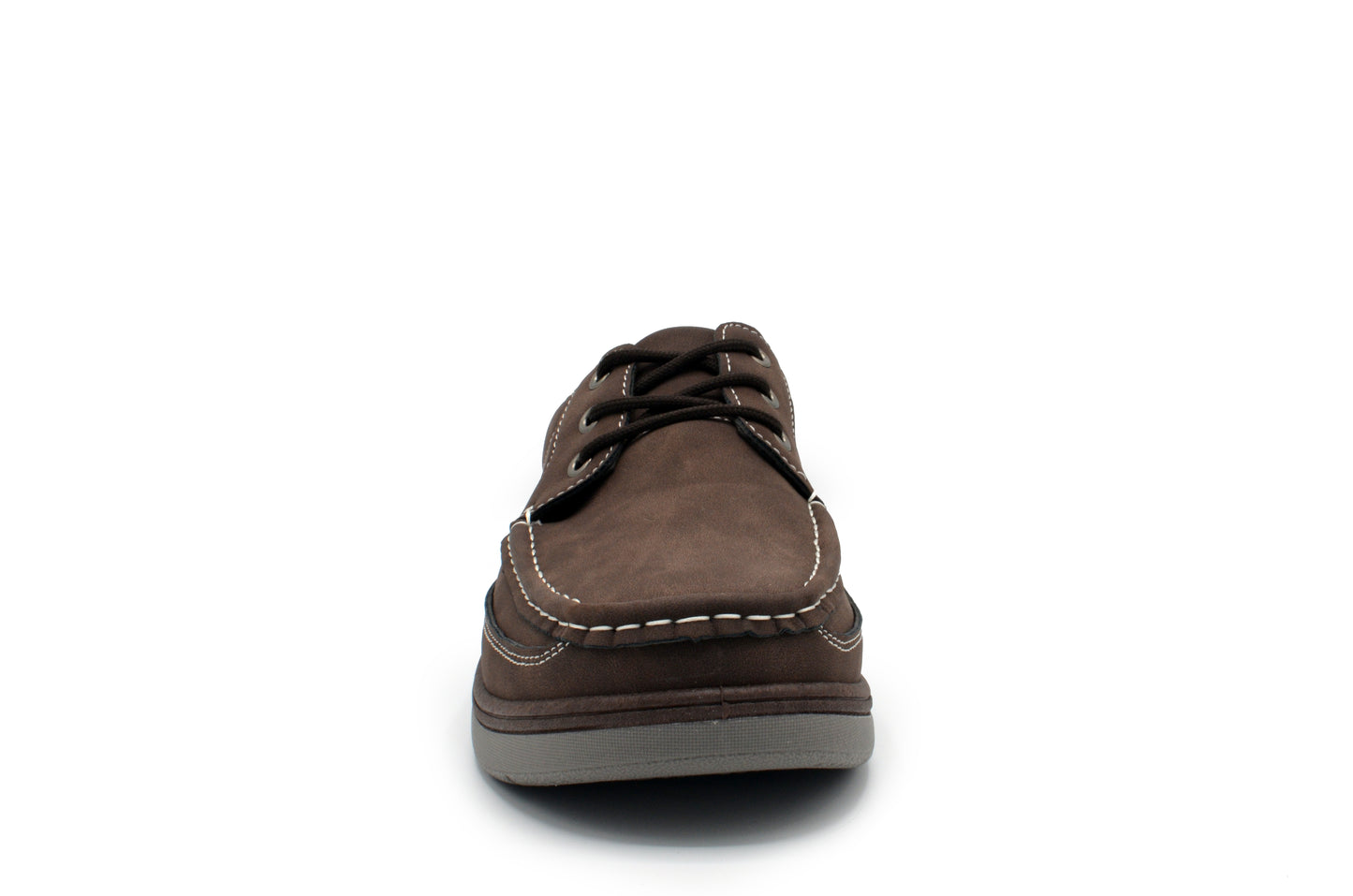 Lace-Up Moc Toe Newport Shoes - Brown
