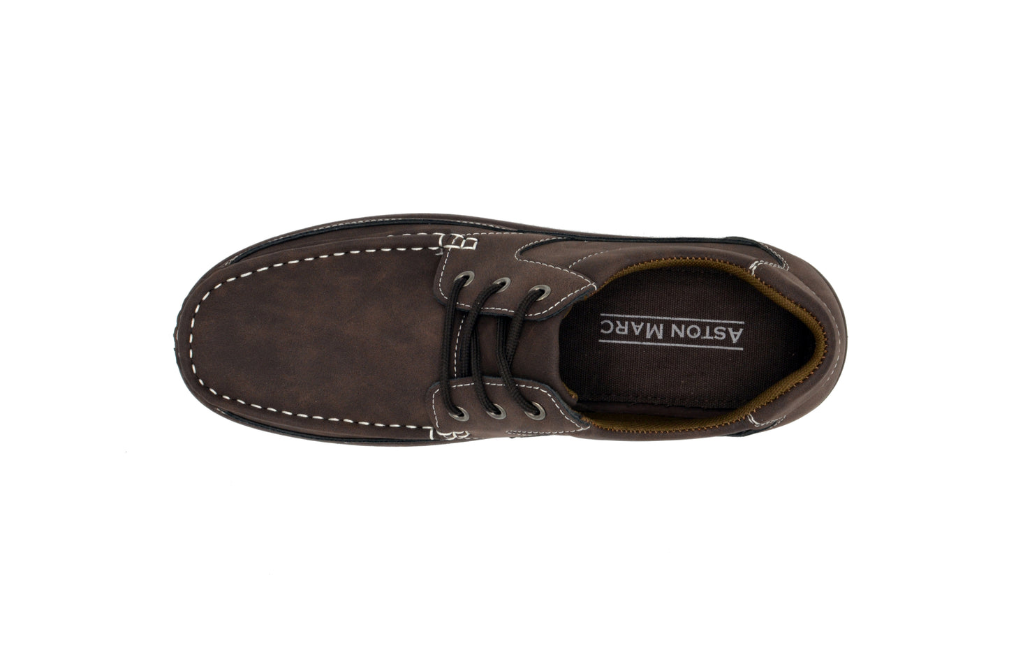 Lace-Up Moc Toe Newport Shoes - Brown