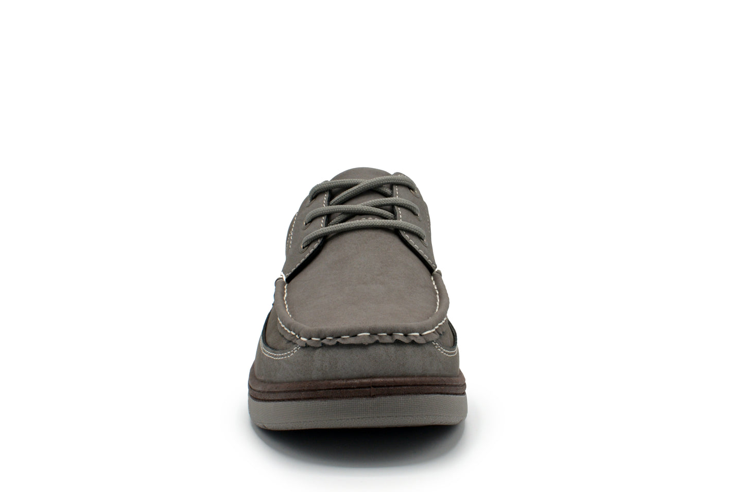 Lace-Up Moc Toe Newport Shoes - Grey