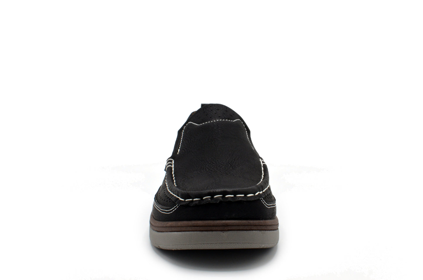 Slip On Moc Toe Newport Shoes - Black