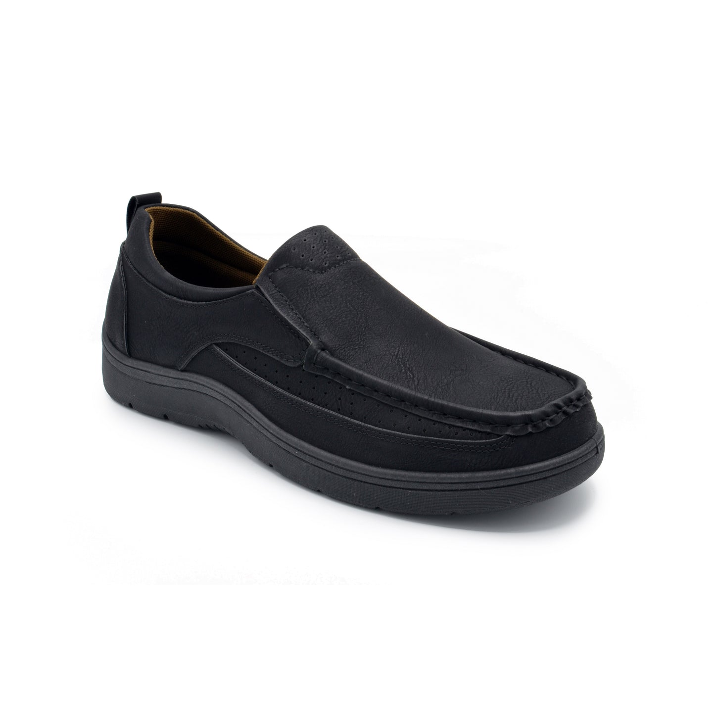 Slip On Moc Toe Newport Shoes - Black
