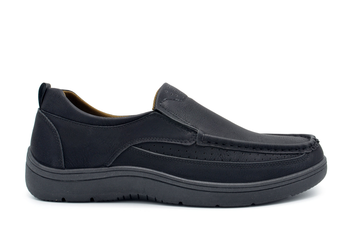 Slip On Moc Toe Newport Shoes - Black