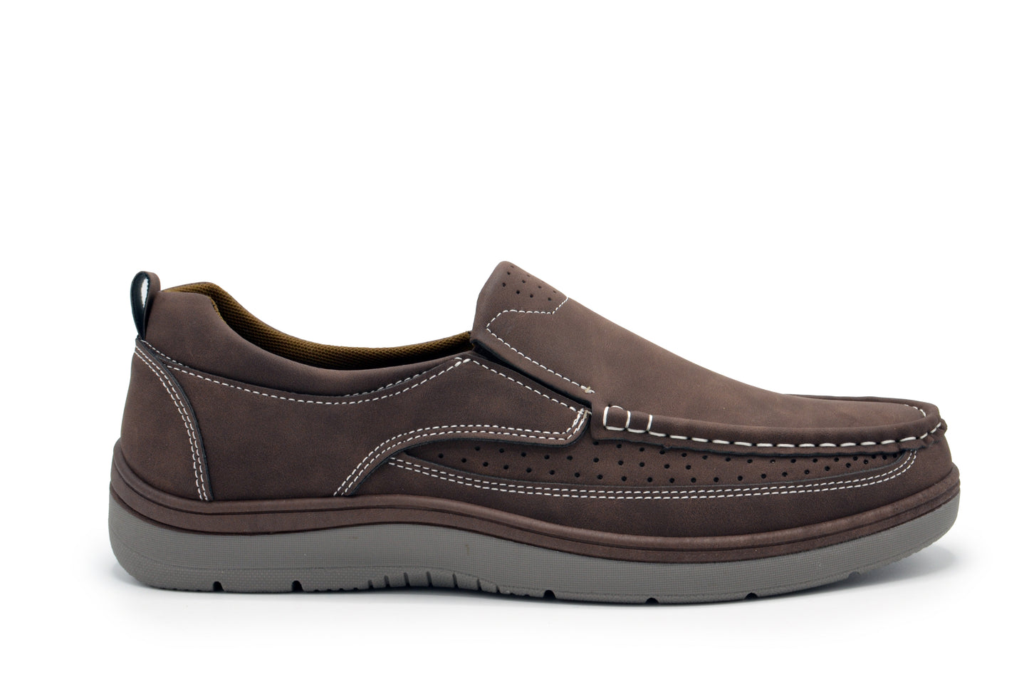 Slip On Moc Toe Newport Shoes - Brown