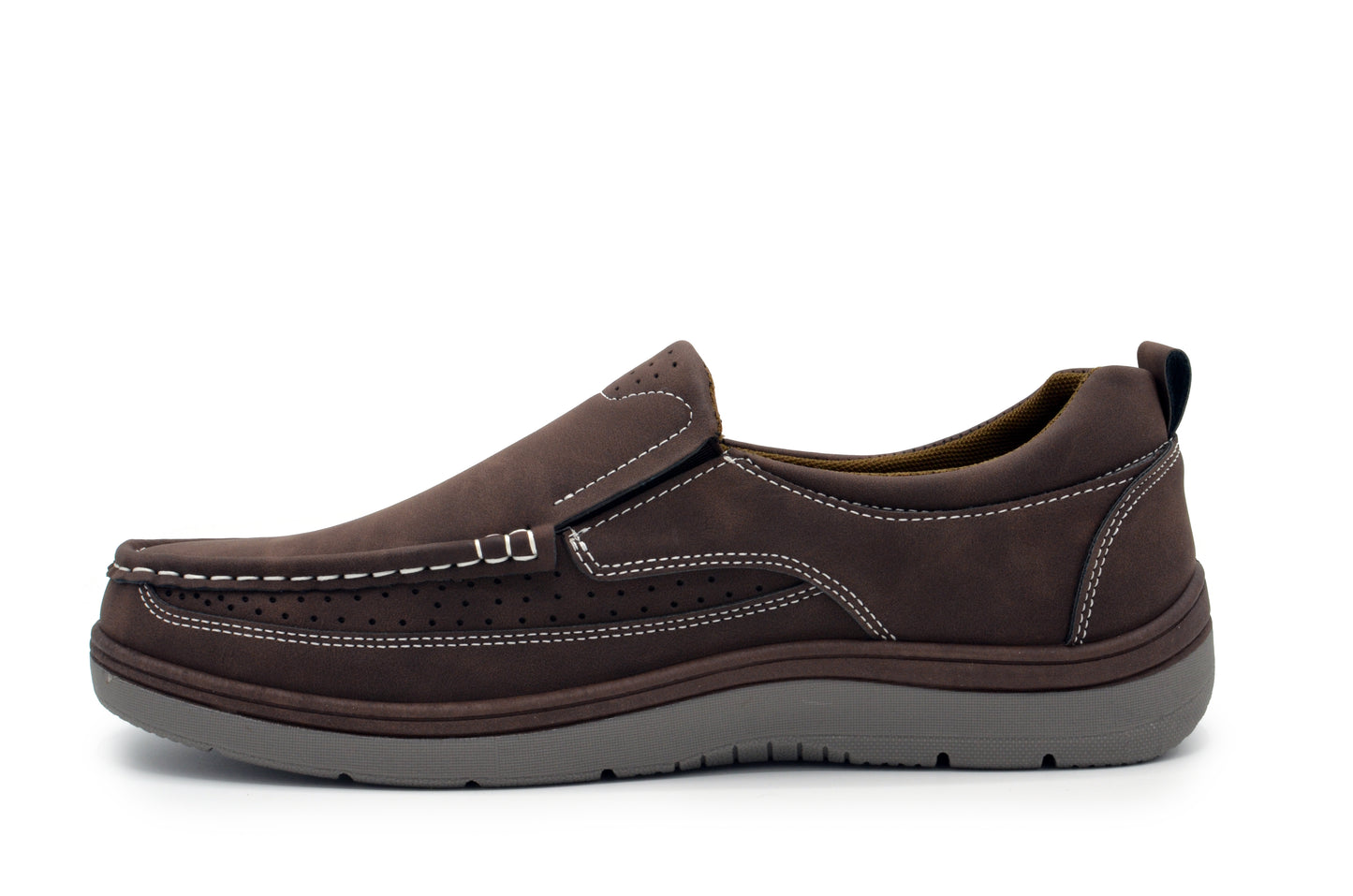 Slip On Moc Toe Newport Shoes - Brown