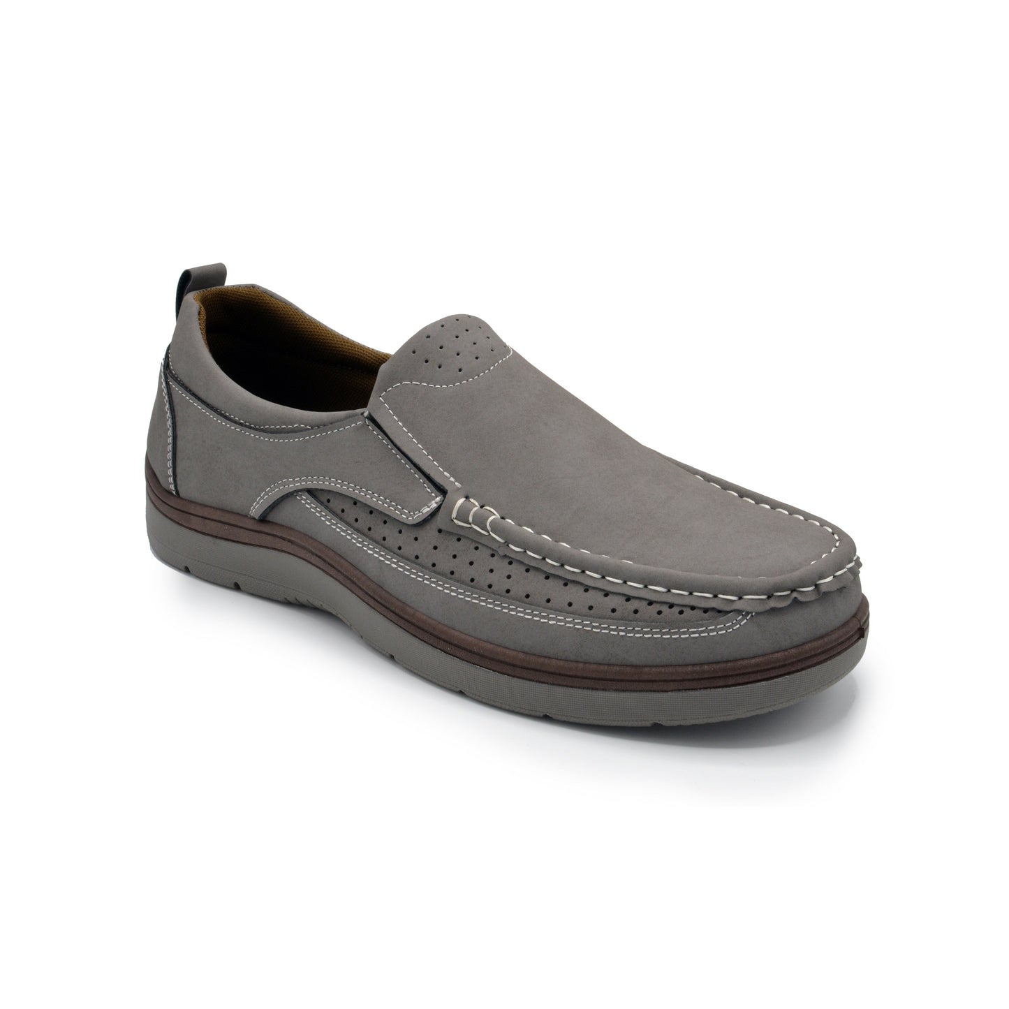 Slip On Moc Toe Newport Shoes - Grey