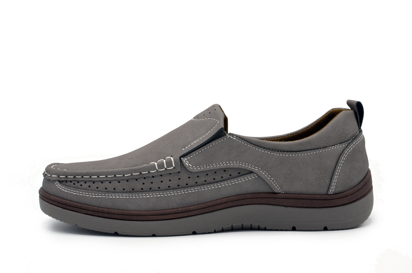Slip On Moc Toe Newport Shoes - Grey