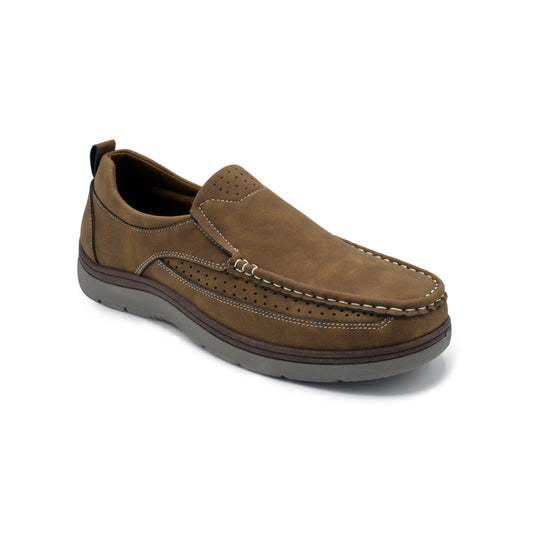 Slip On Moc Toe Newport Shoes - Tan
