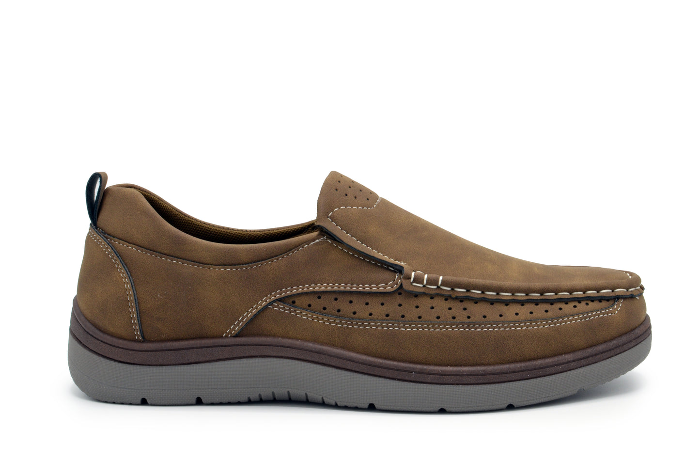 Slip On Moc Toe Newport Shoes - Tan