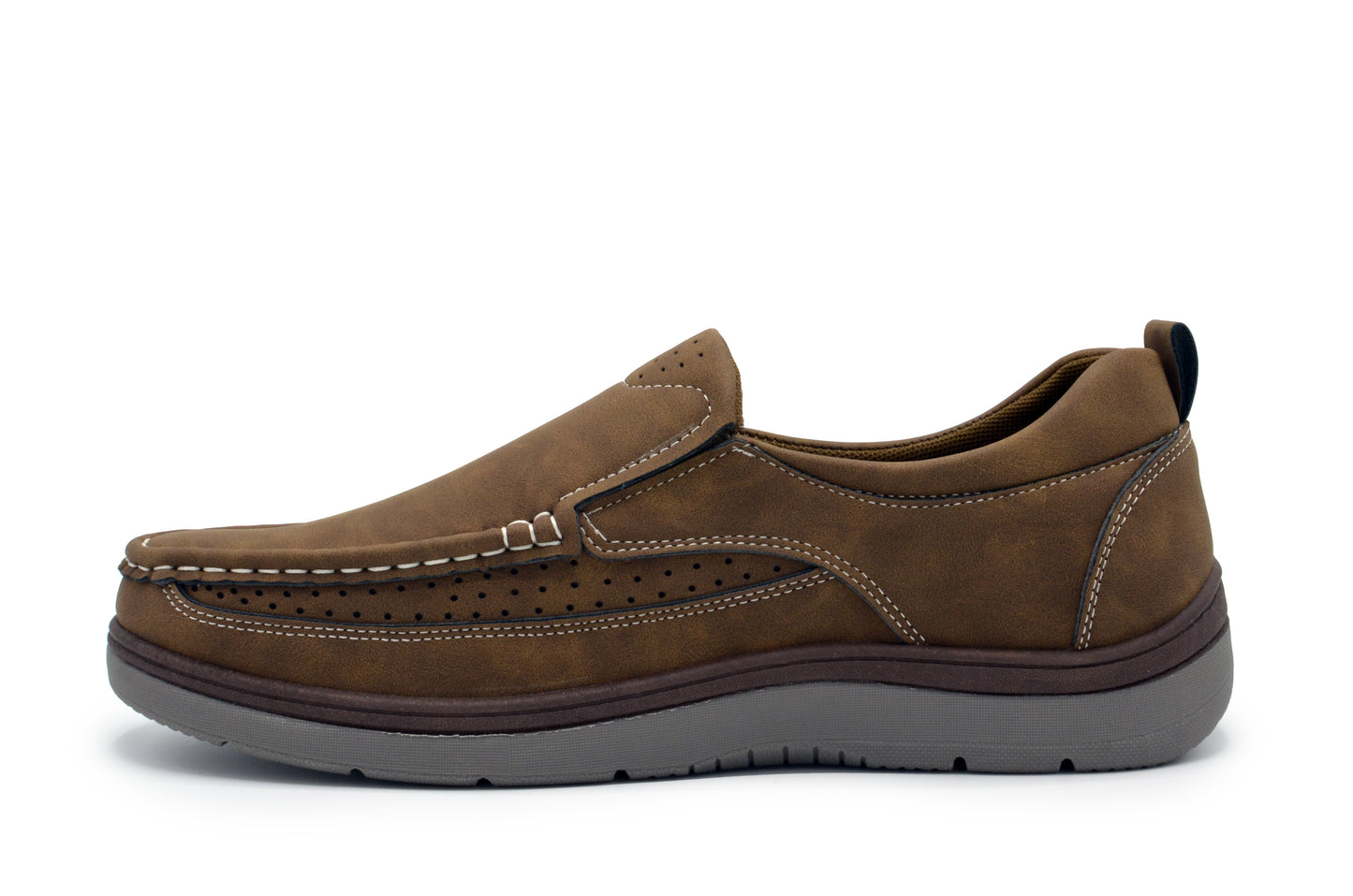 Slip On Moc Toe Newport Shoes - Tan