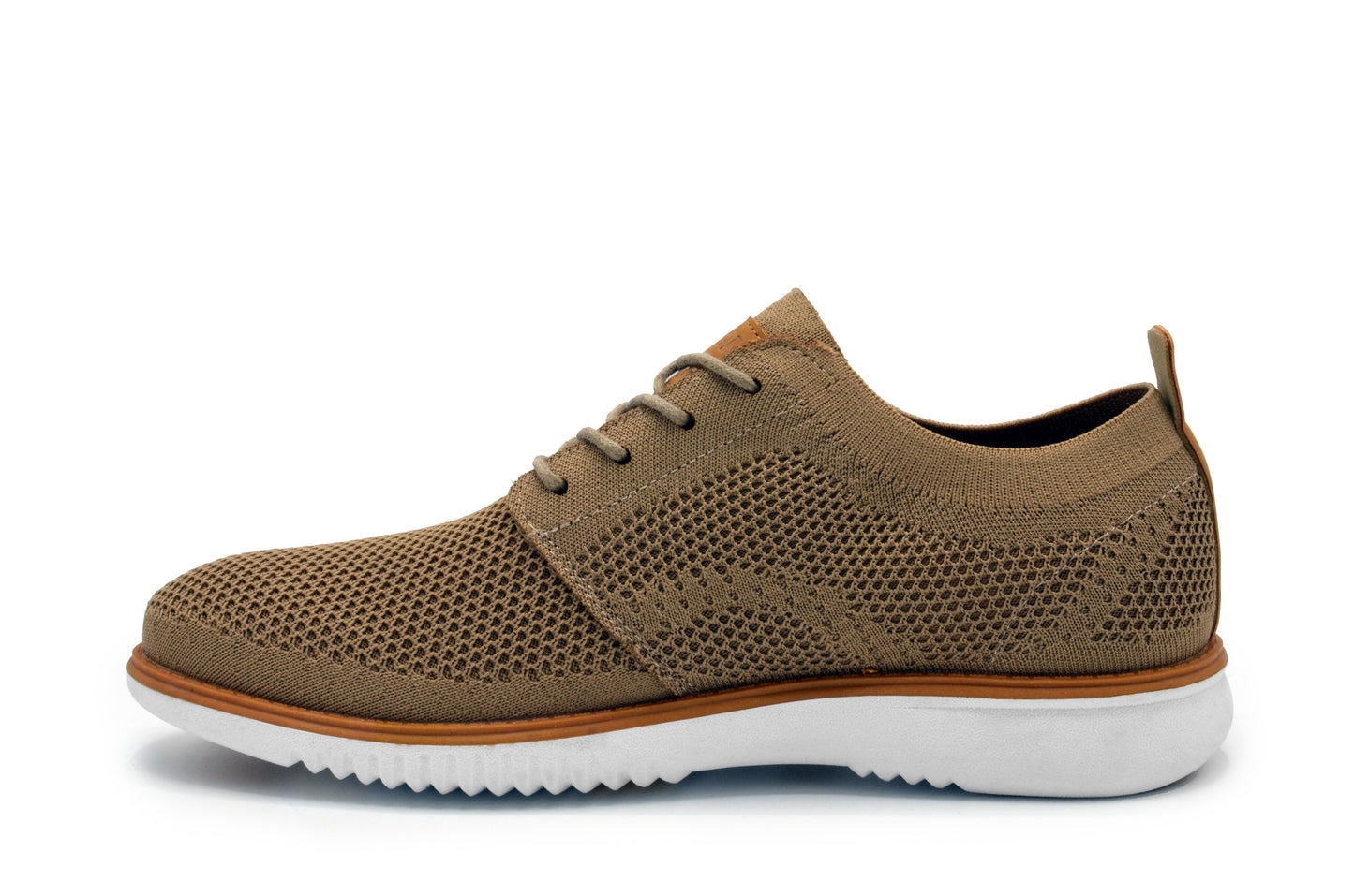 Knit Clapton Oxford Shoes - Tan