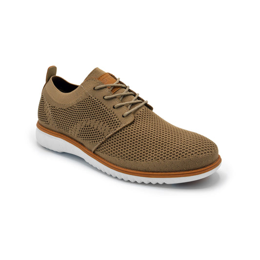 Knit Clapton Oxford Shoes - Tan