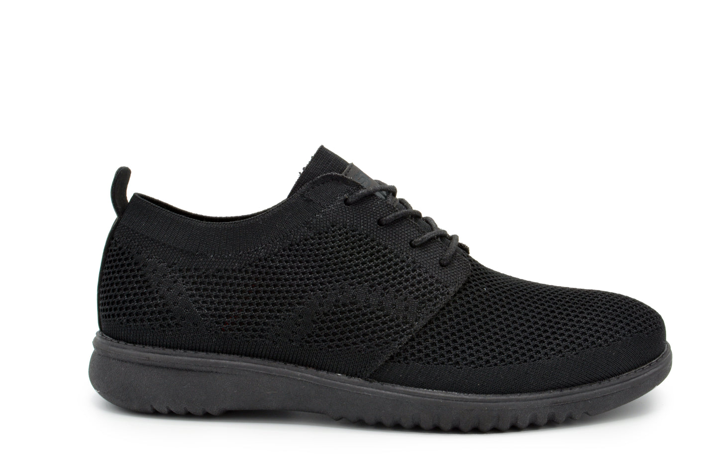 Knit Clapton Oxford Shoes - Black-Black