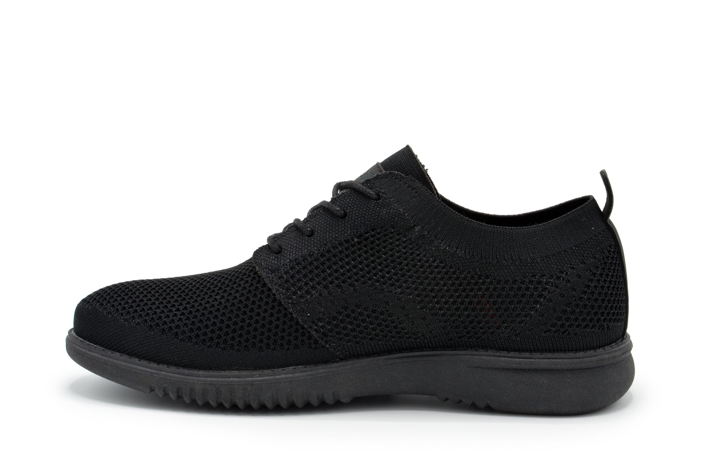 Knit Clapton Oxford Shoes - Black-Black