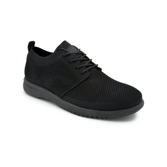 Knit Clapton Oxford Shoes - Black-Black