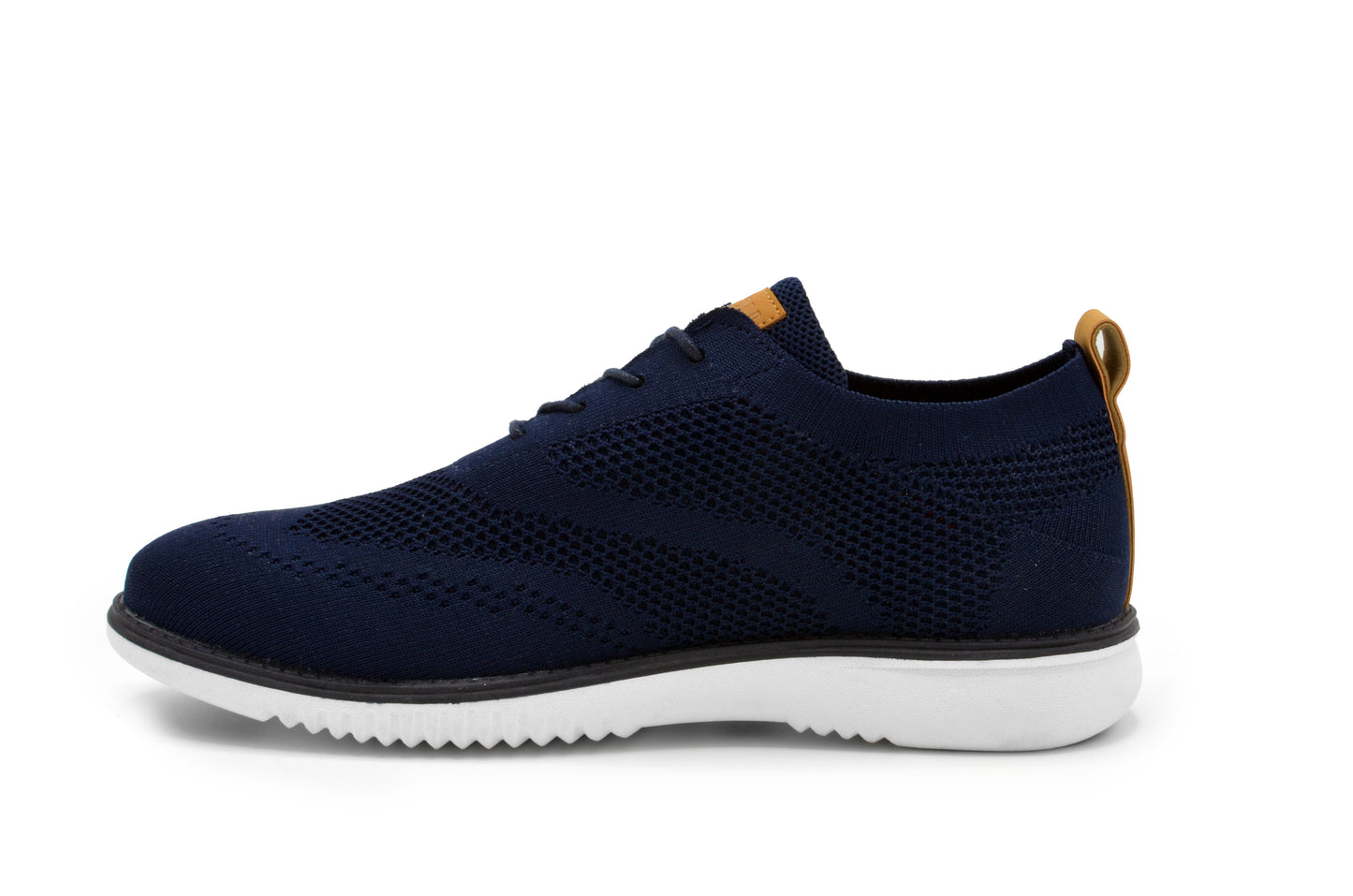 Knit Clapton Wingtip Oxford Shoes - Navy