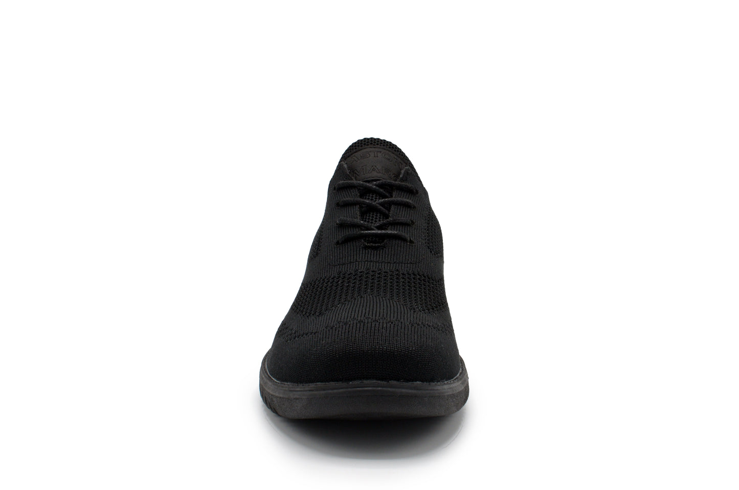 Knit Clapton Wingtip Oxford Shoes - Black-Black