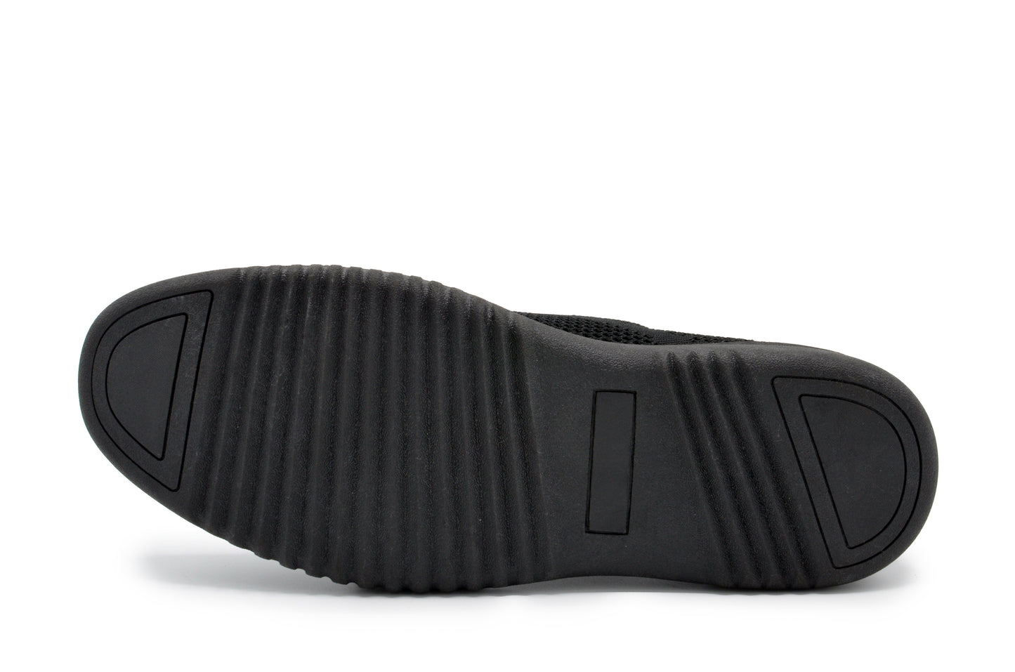 Knit Clapton Wingtip Oxford Shoes - Black-Black