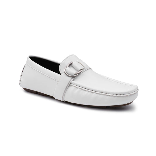 Charter Buckle Loafers - White
