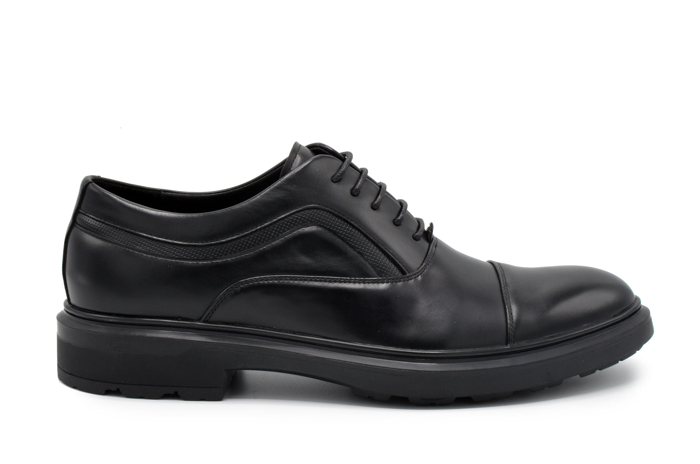 Tuscan Cap Toe Dress Shoes - Black