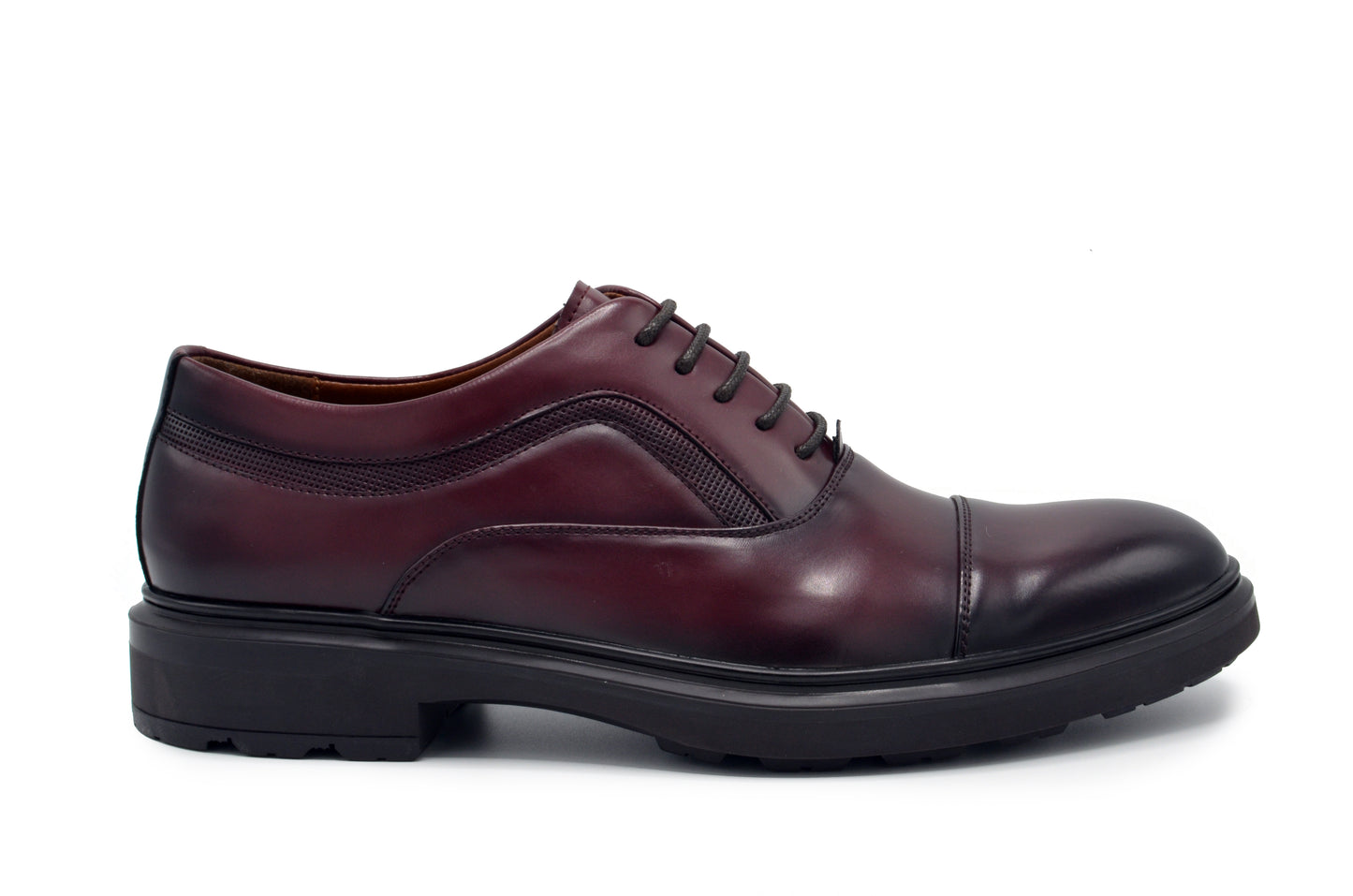 Tuscan Cap Toe Dress Shoes - Maroon