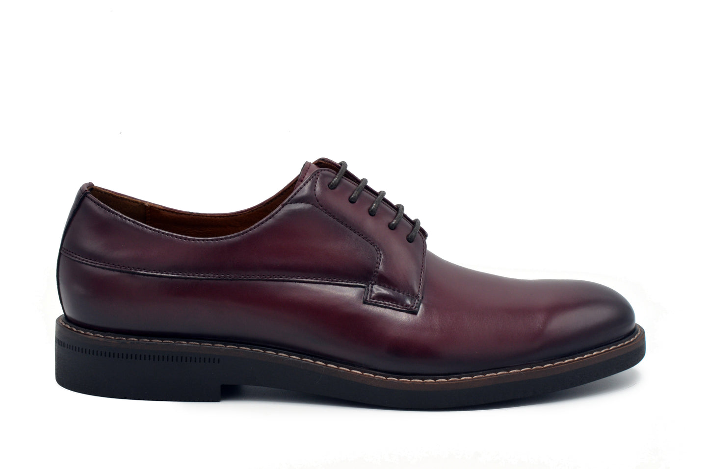 Monaco Plain Toe Dress Shoes - Maroon