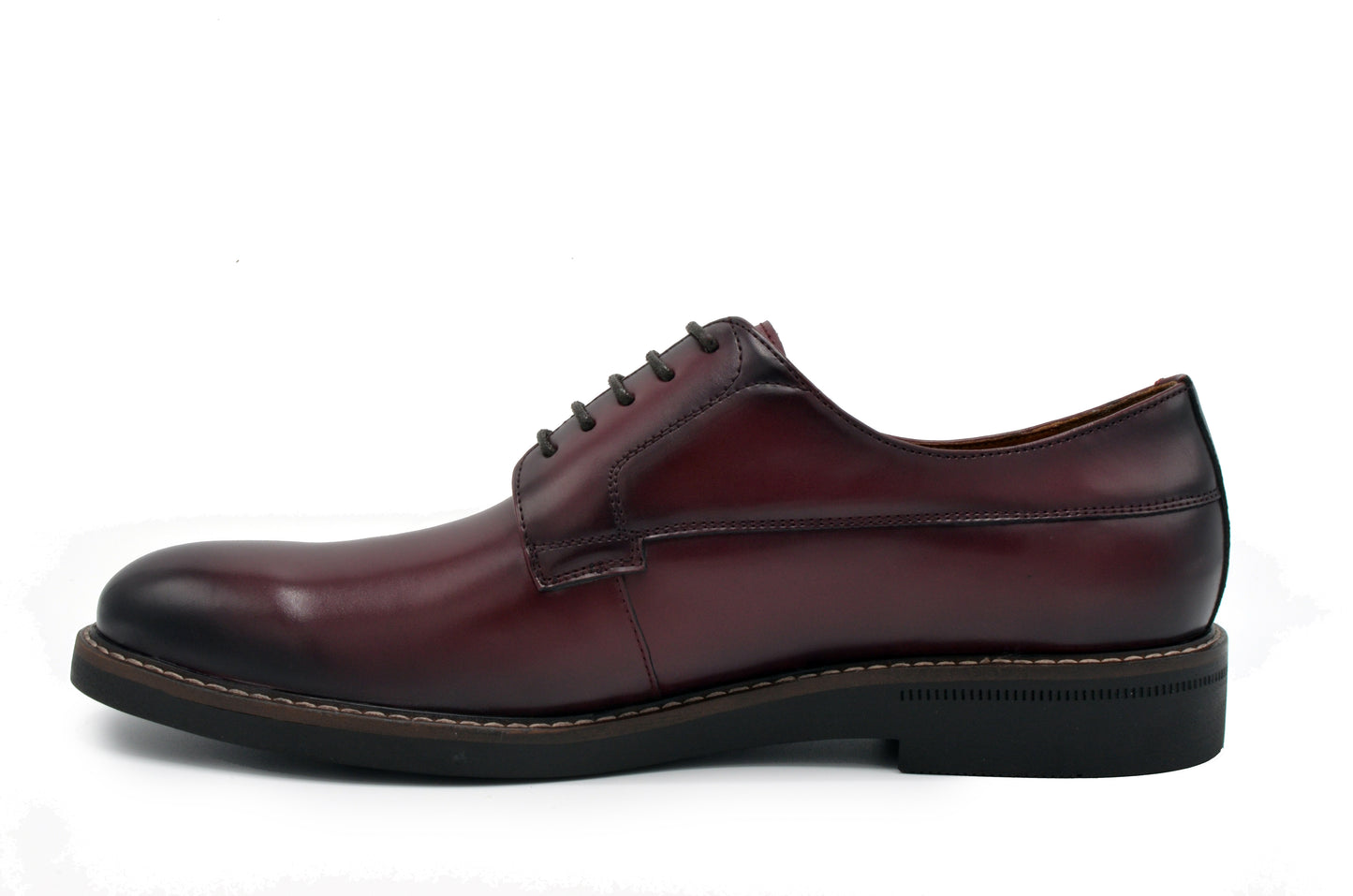 Monaco Plain Toe Dress Shoes - Maroon