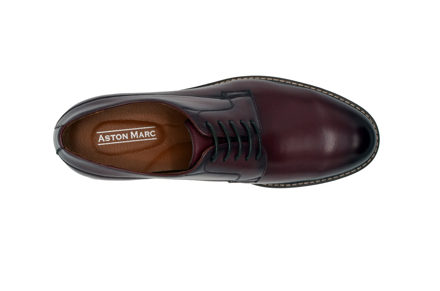 Monaco Plain Toe Dress Shoes - Maroon