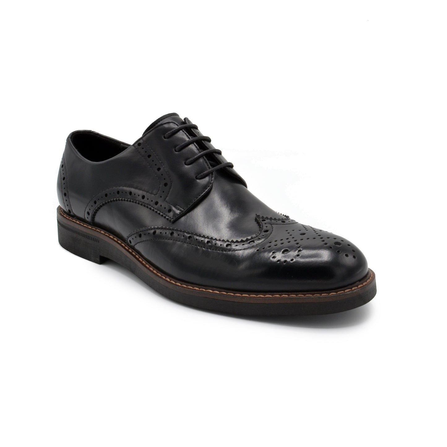 Monaco Wingtip Dress Shoes - Black