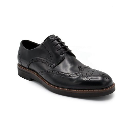 Monaco Wingtip Dress Shoes - Black
