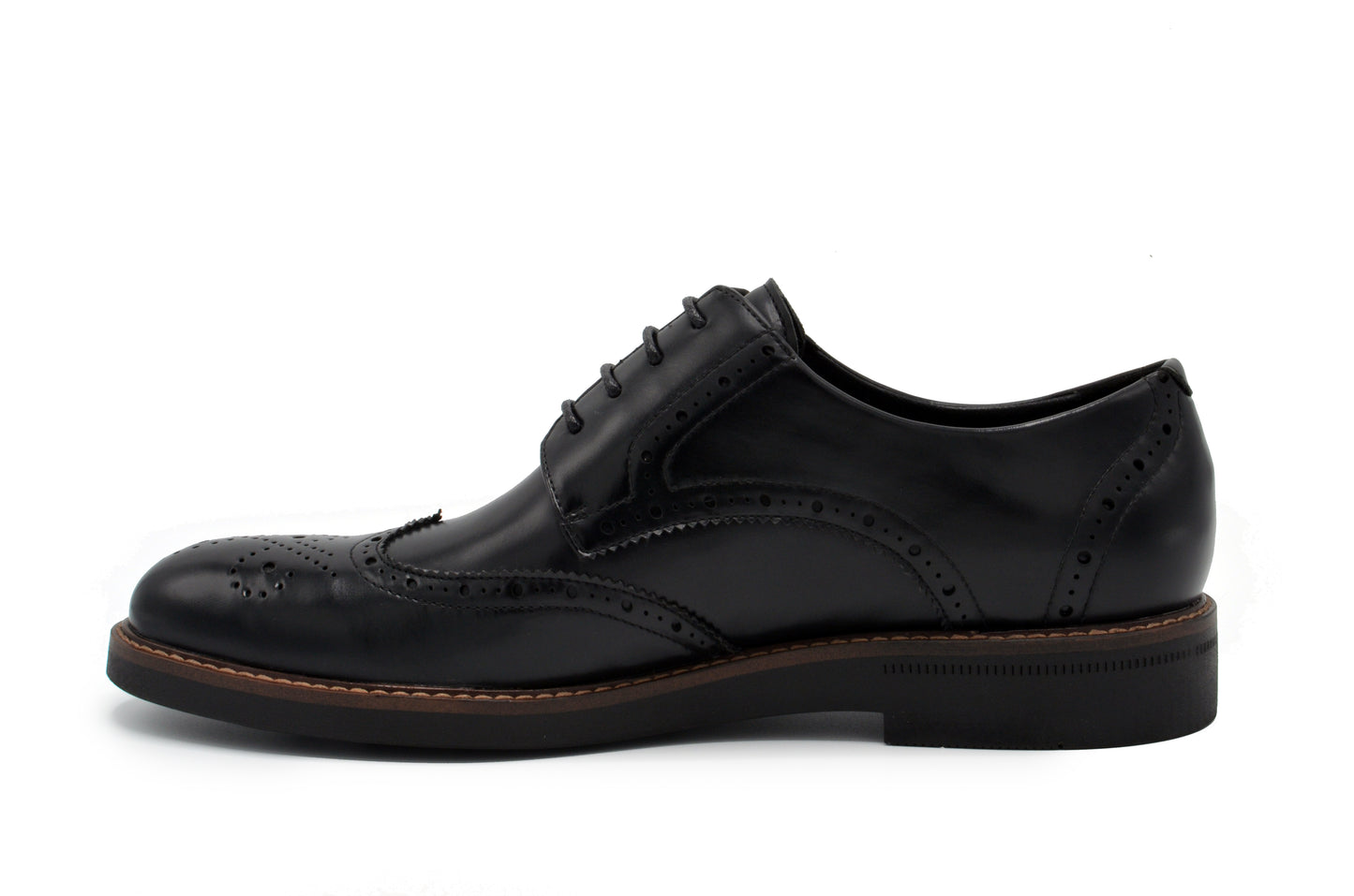 Monaco Wingtip Dress Shoes - Black