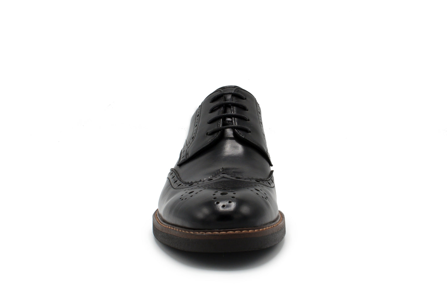 Monaco Wingtip Dress Shoes - Black