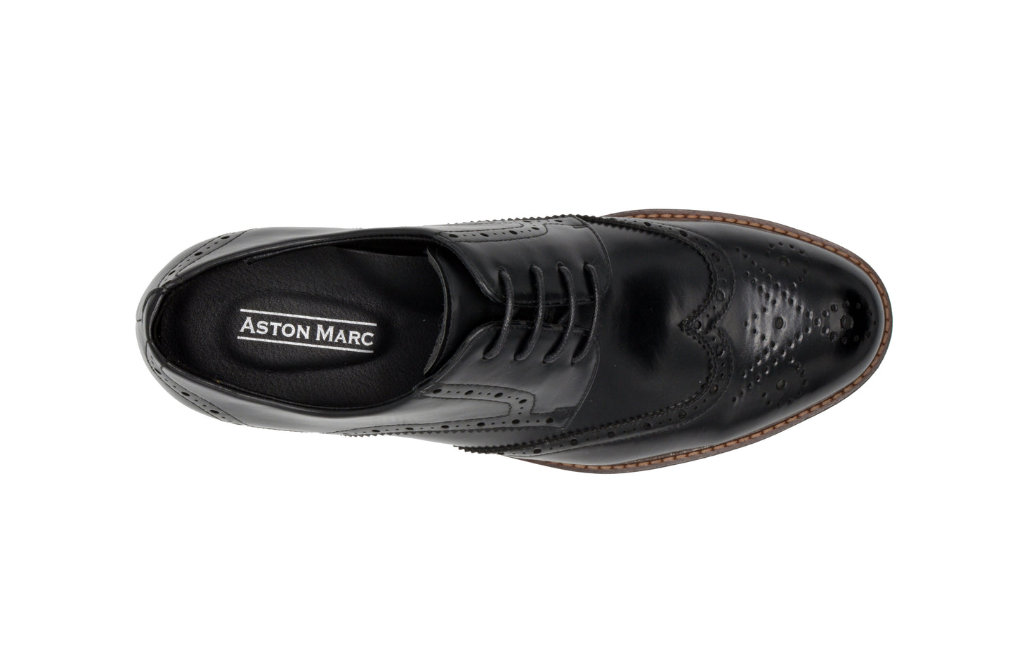Monaco Wingtip Dress Shoes - Black