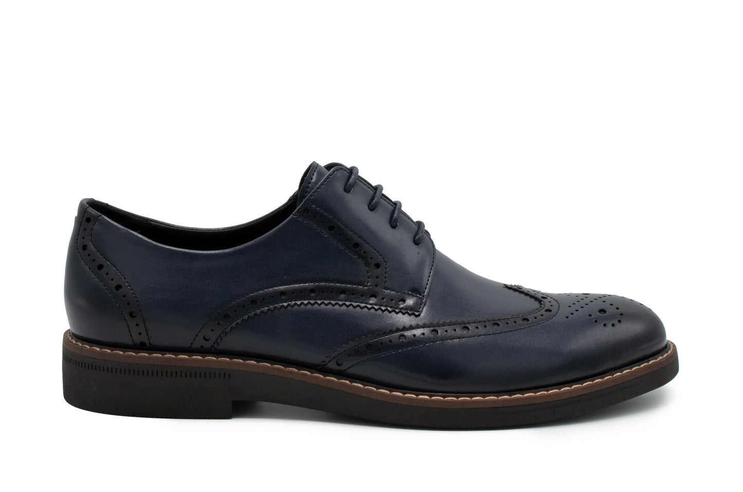 Monaco Wingtip Dress Shoes - Navy