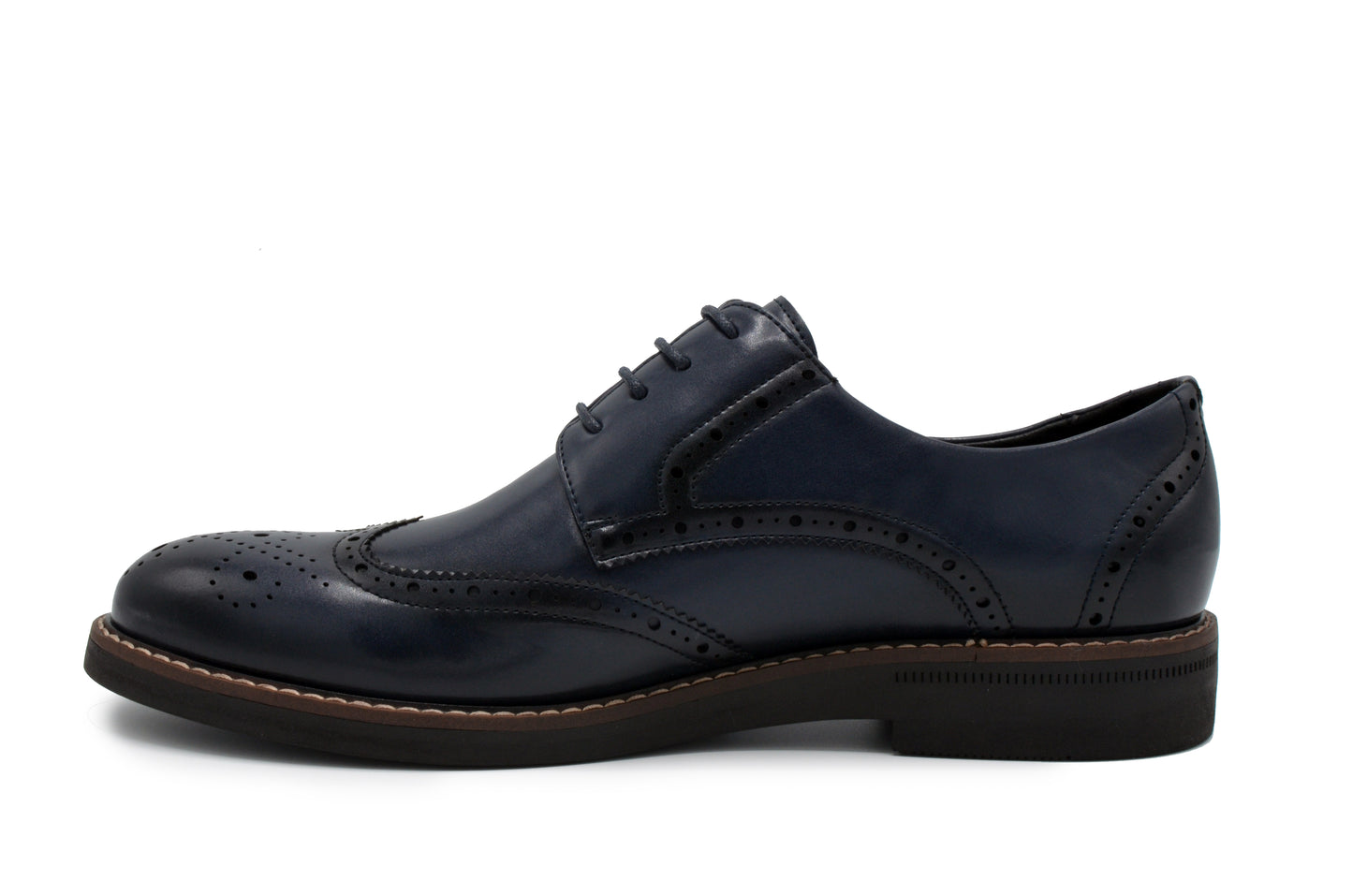 Monaco Wingtip Dress Shoes - Navy