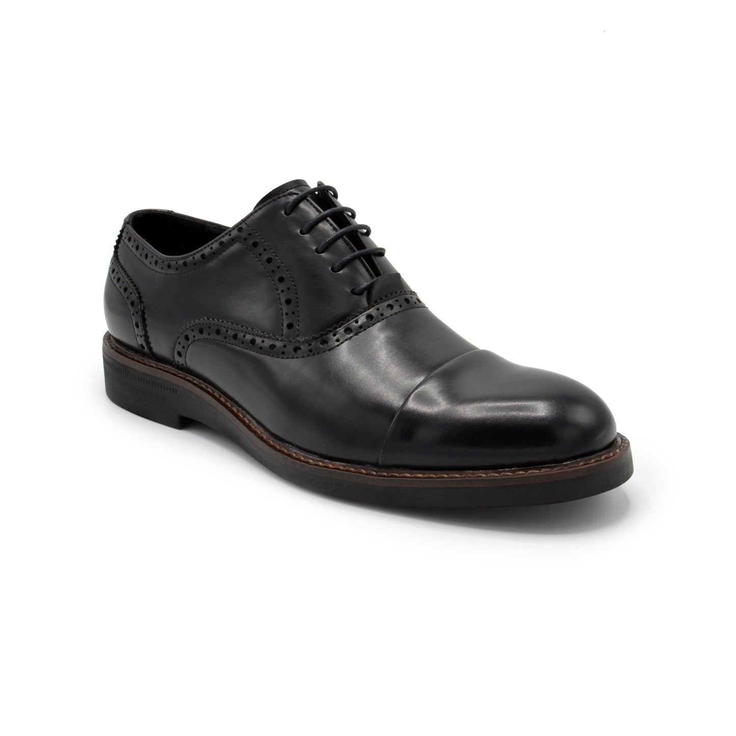 Monaco Cap Toe Dress Shoes - Black