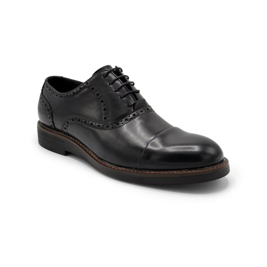 Monaco Cap Toe Dress Shoes - Black