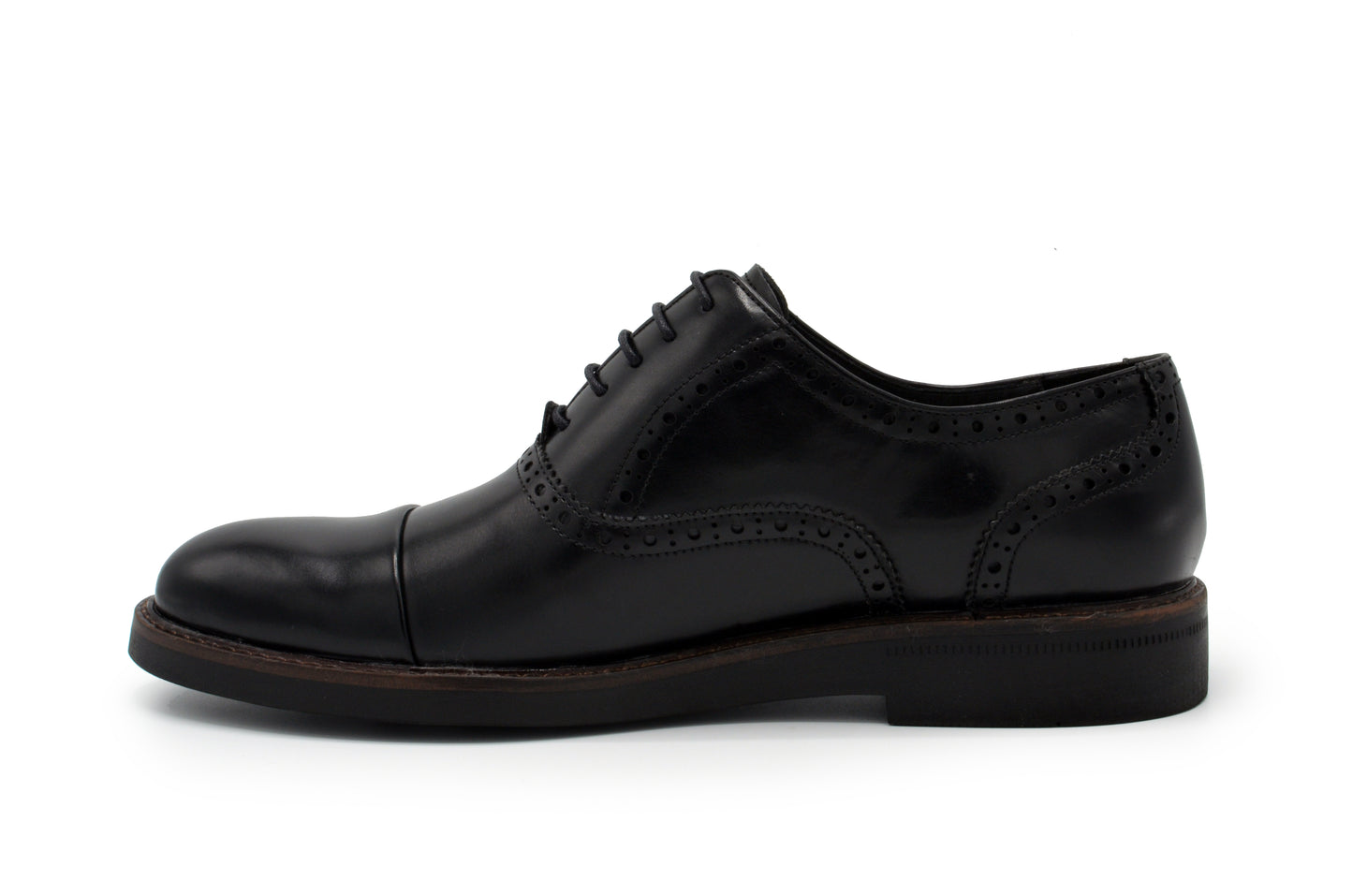 Monaco Cap Toe Dress Shoes - Black